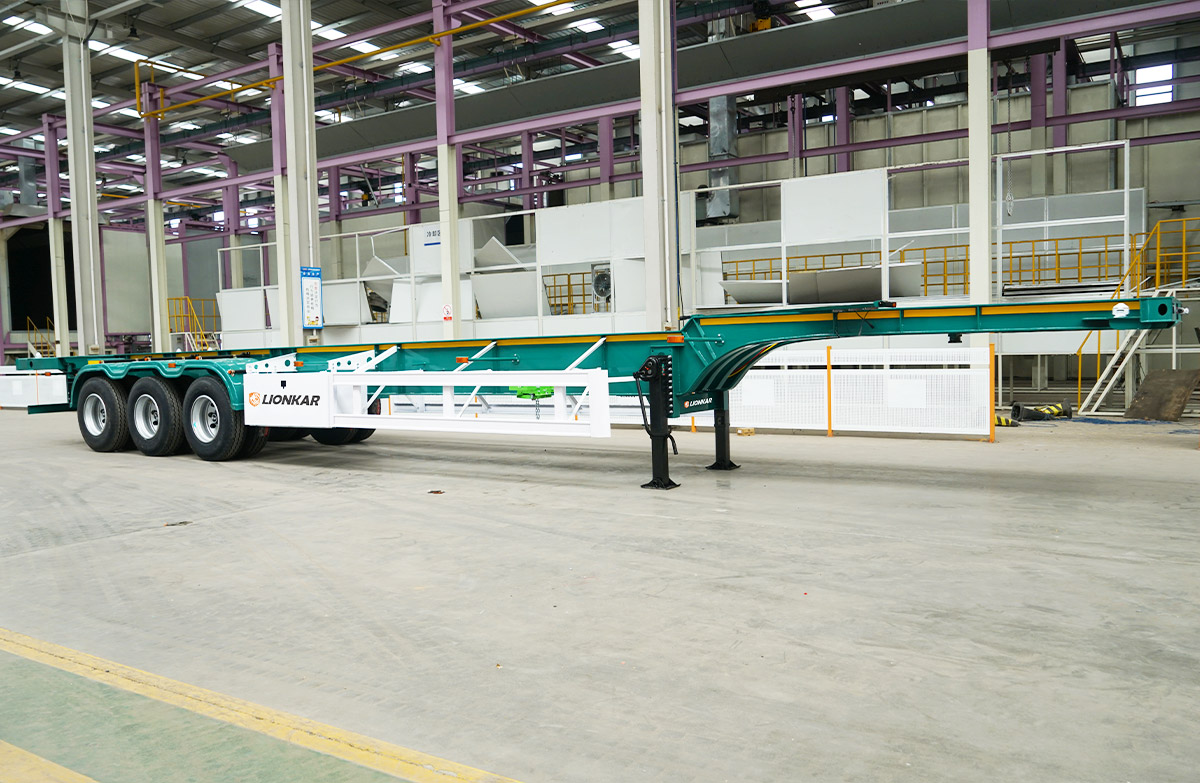 3-Axle Gooseneck Container Skeletal Trailer in Tanzania
