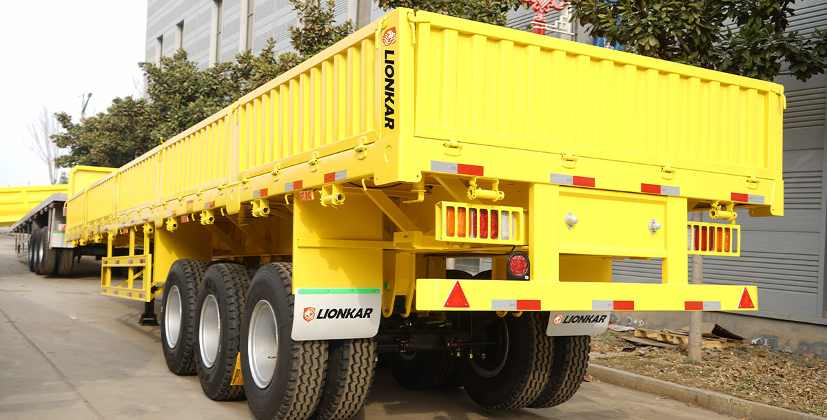 60 Ton Sidewall Semi Trailer with Dropside