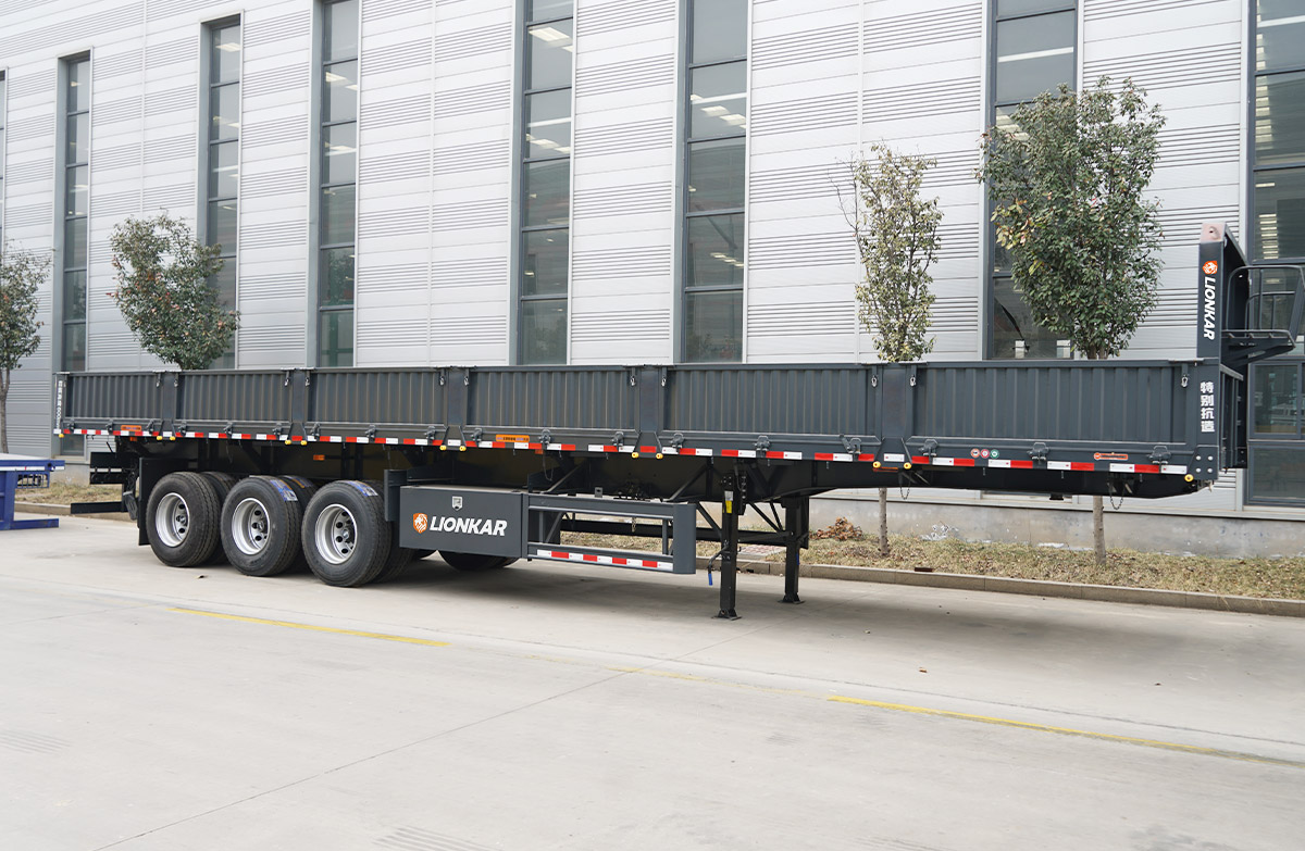 3-Axle 60 Tons Side Dump Trailer with Removable Sides
