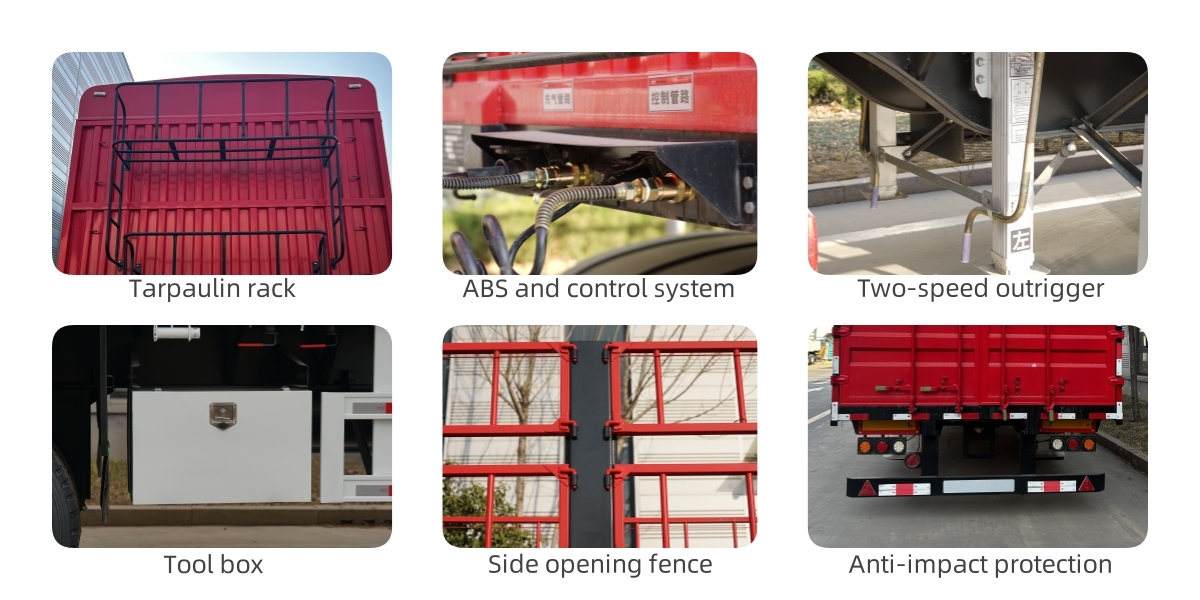50 Ton Fence Semi Trailer High Fence Cargo Trailer in Tanzania