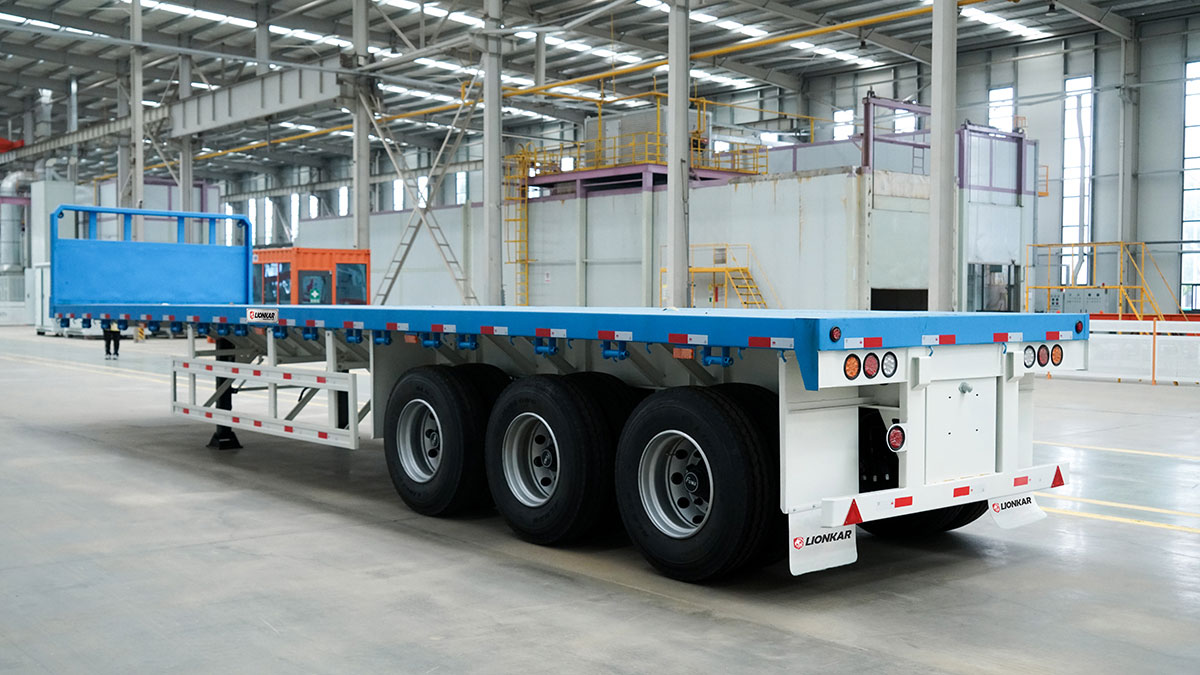 Tri Axle Flatbed Trailer in Tanzania 
