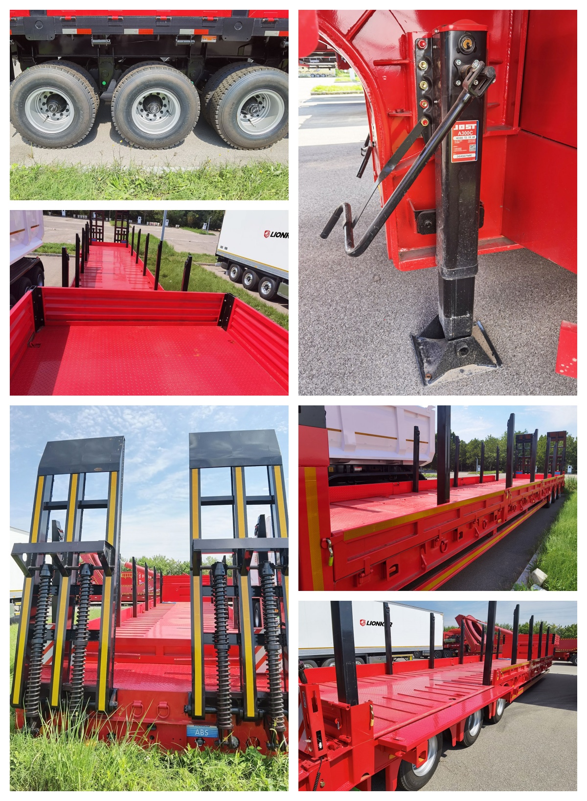 3 Axle 60T 40FT Low Flat Semi Trailer in Tanzania